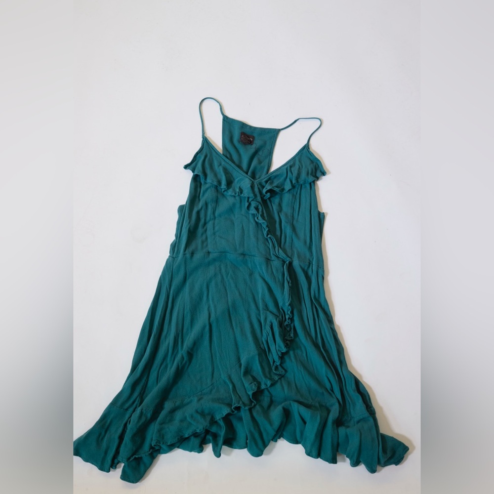 Free Press Teal Ruffle Dress